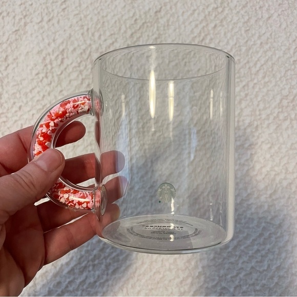 NEW Starbucks Valentines Heart Confetti Glass Mug - Picture 3 of 4